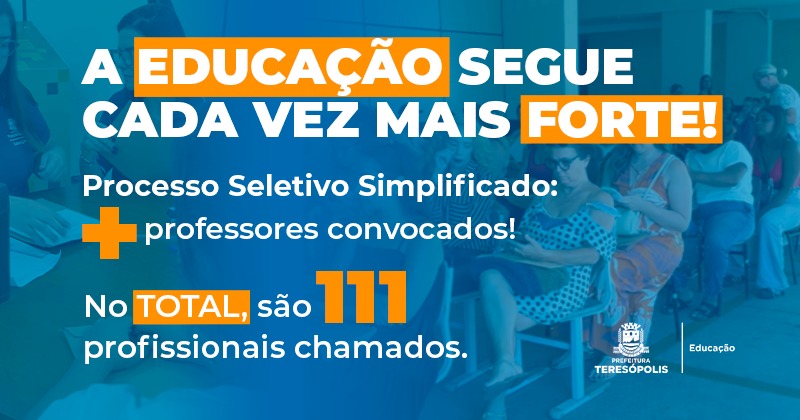 Você está visualizando atualmente Prefeitura de Teresópolis faz nova convocação de professores aprovados em processo seletivo
