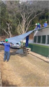 Leia mais sobre o artigo Obra da Creche Paraíso entra na fase de concretagem da área interna e fixação do novo telhado